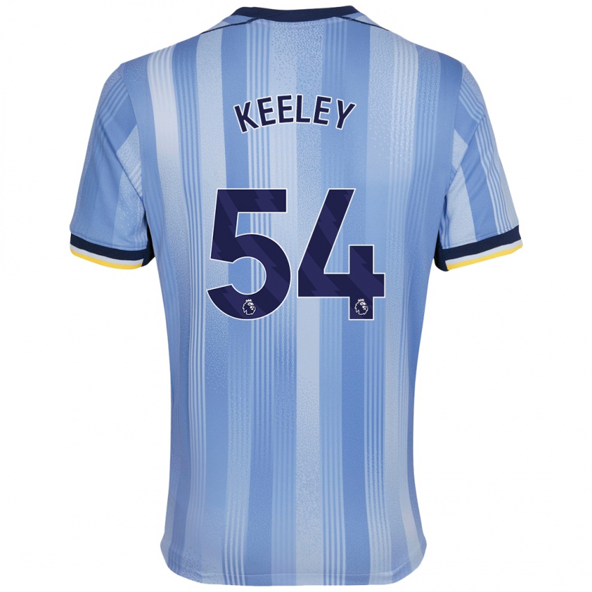 Gyermek Josh Keeley #54 Világoskék Idegenbeli Jersey 2024/25 Mez Póló Ing