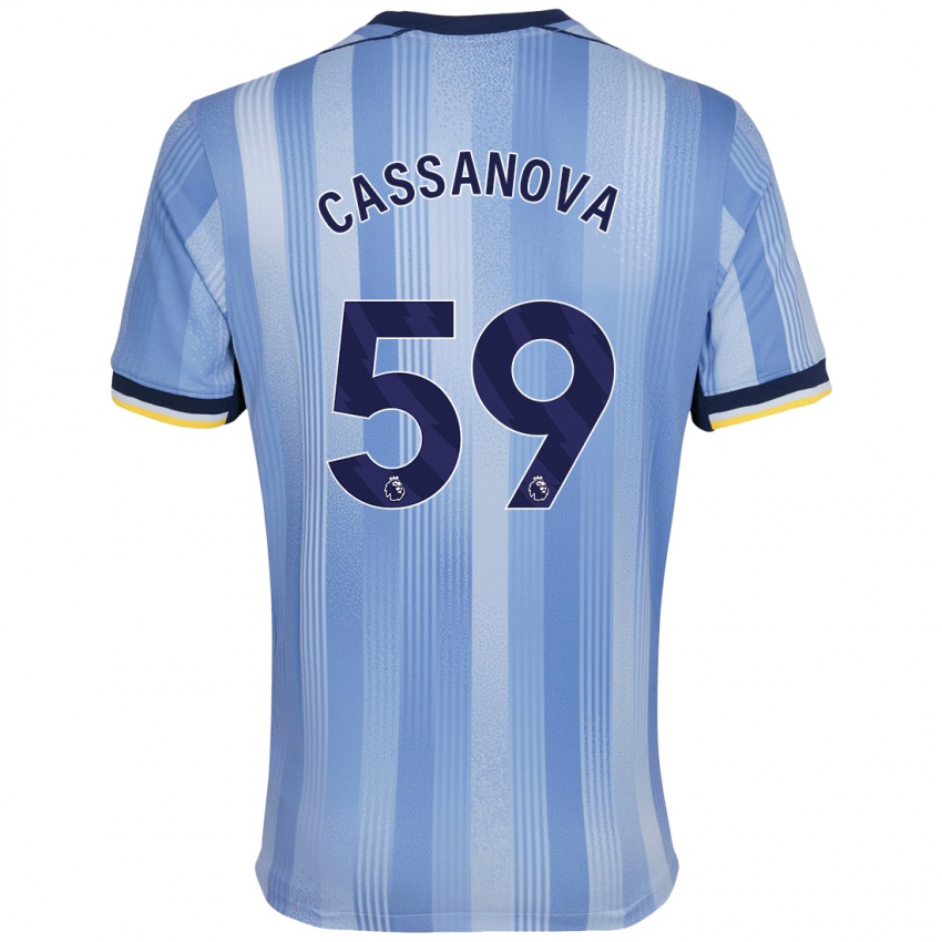 Gyermek Dante Cassanova #59 Világoskék Idegenbeli Jersey 2024/25 Mez Póló Ing