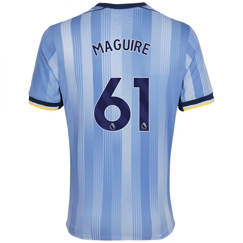 Gyermek Aaron Maguire #61 Világoskék Idegenbeli Jersey 2024/25 Mez Póló Ing