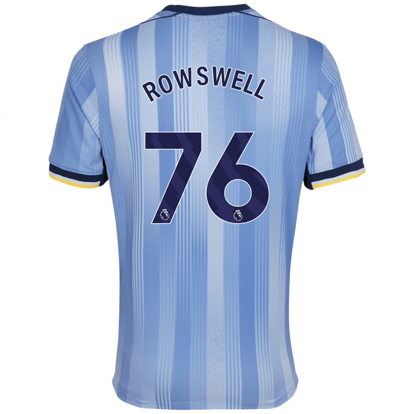 Gyermek James Rowswell #76 Világoskék Idegenbeli Jersey 2024/25 Mez Póló Ing