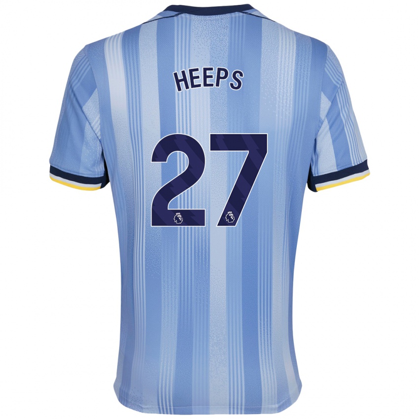 Gyermek Eleanor Heeps #27 Világoskék Idegenbeli Jersey 2024/25 Mez Póló Ing