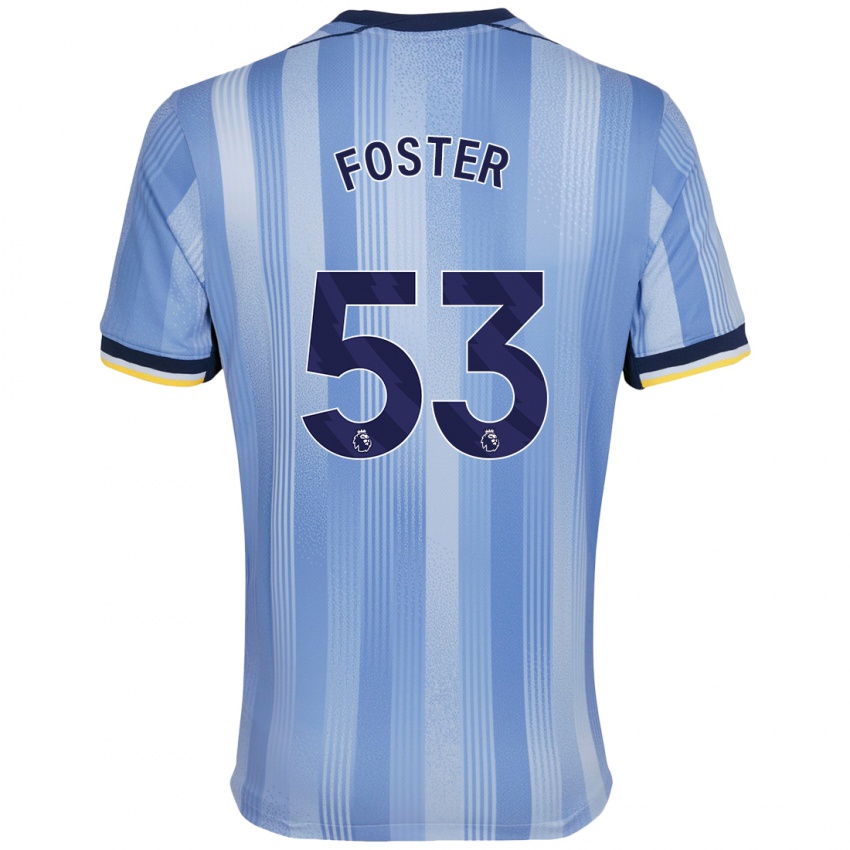 Gyermek Brooklyn Lyons Foster #53 Világoskék Idegenbeli Jersey 2024/25 Mez Póló Ing