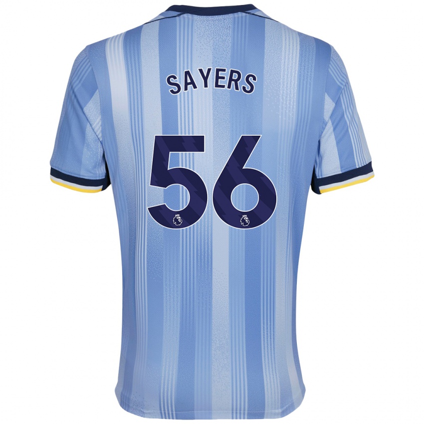 Gyermek Charlie Sayers #56 Világoskék Idegenbeli Jersey 2024/25 Mez Póló Ing