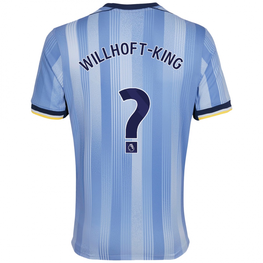 Gyermek Han Willhoft-King #0 Világoskék Idegenbeli Jersey 2024/25 Mez Póló Ing