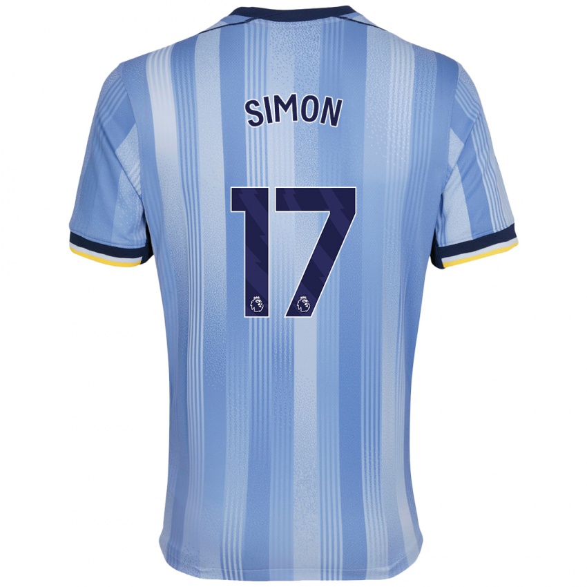 Gyermek Kyah Simon #17 Világoskék Idegenbeli Jersey 2024/25 Mez Póló Ing