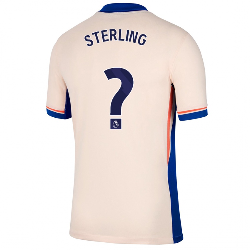 Gyermek Raheem Sterling #0 Világos Bézs Idegenbeli Jersey 2024/25 Mez Póló Ing