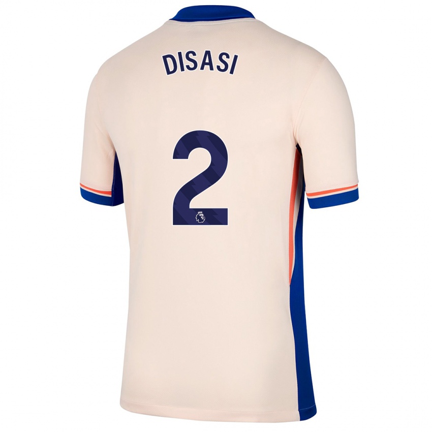 Gyermek Axel Disasi #2 Világos Bézs Idegenbeli Jersey 2024/25 Mez Póló Ing