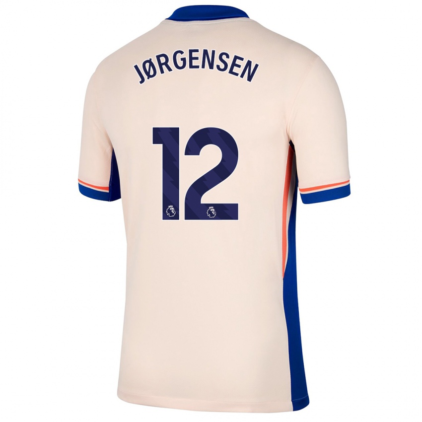 Gyermek Filip Jørgensen #12 Világos Bézs Idegenbeli Jersey 2024/25 Mez Póló Ing