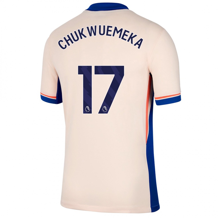 Gyermek Carney Chukwuemeka #17 Világos Bézs Idegenbeli Jersey 2024/25 Mez Póló Ing