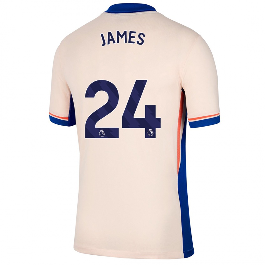 Gyermek Reece James #24 Világos Bézs Idegenbeli Jersey 2024/25 Mez Póló Ing