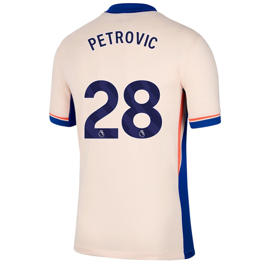 Gyermek Djordje Petrovic #28 Világos Bézs Idegenbeli Jersey 2024/25 Mez Póló Ing