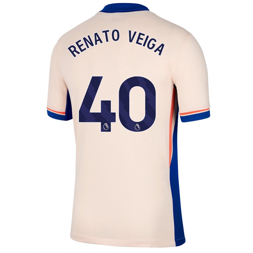 Gyermek Renato Veiga #40 Világos Bézs Idegenbeli Jersey 2024/25 Mez Póló Ing