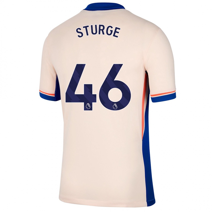 Gyermek Zak Sturge #46 Világos Bézs Idegenbeli Jersey 2024/25 Mez Póló Ing