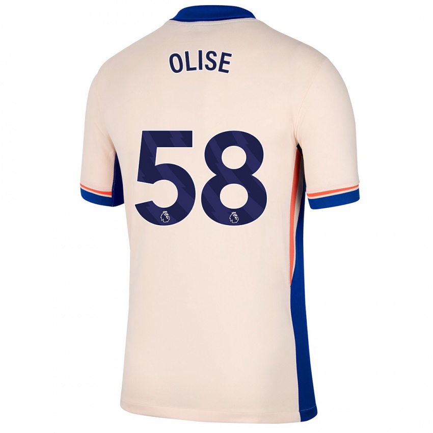 Gyermek Richard Olise #58 Világos Bézs Idegenbeli Jersey 2024/25 Mez Póló Ing