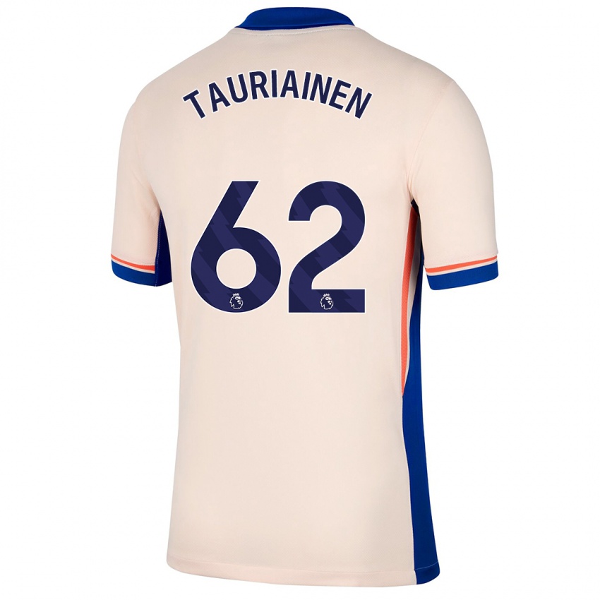 Gyermek Jimi Tauriainen #62 Világos Bézs Idegenbeli Jersey 2024/25 Mez Póló Ing