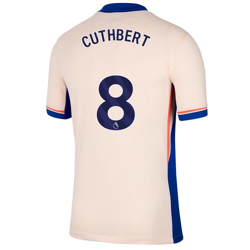 Gyermek Erin Cuthbert #8 Világos Bézs Idegenbeli Jersey 2024/25 Mez Póló Ing