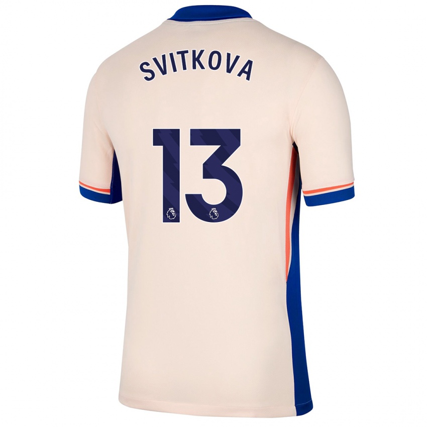 Gyermek Katerina Svitkova #13 Világos Bézs Idegenbeli Jersey 2024/25 Mez Póló Ing