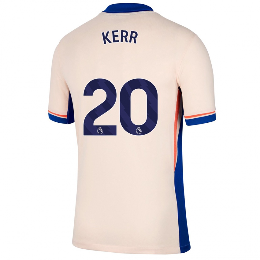 Gyermek Sam Kerr #20 Világos Bézs Idegenbeli Jersey 2024/25 Mez Póló Ing