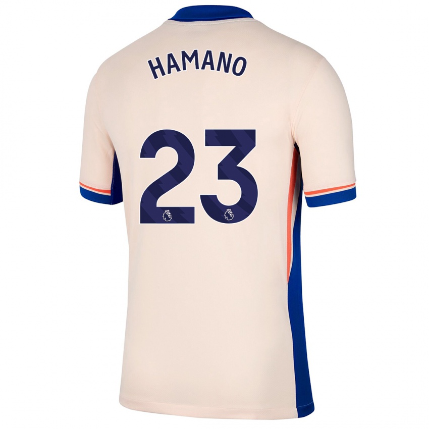 Gyermek Maika Hamano #23 Világos Bézs Idegenbeli Jersey 2024/25 Mez Póló Ing