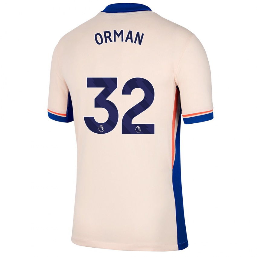 Gyermek Emily Orman #32 Világos Bézs Idegenbeli Jersey 2024/25 Mez Póló Ing