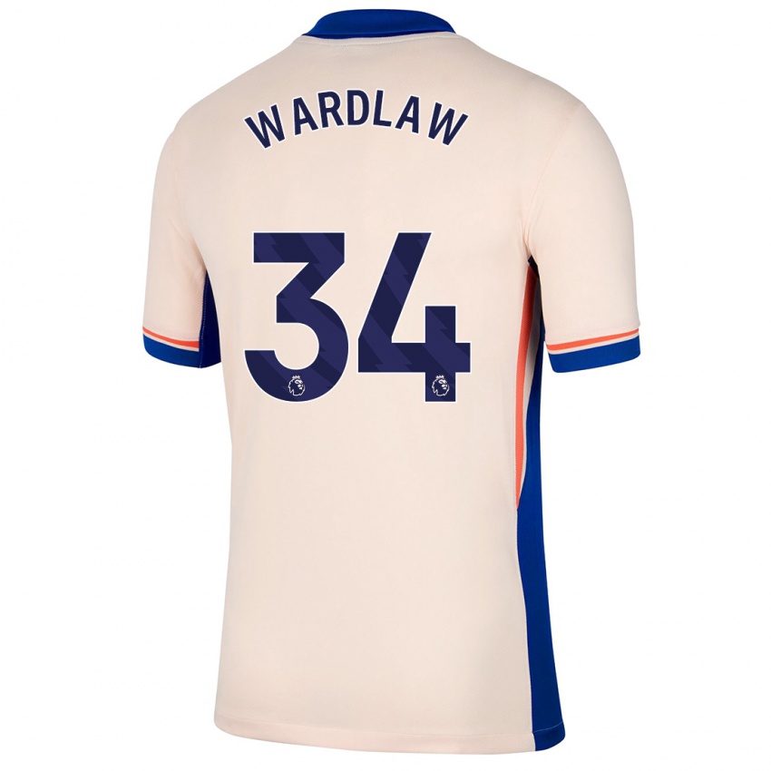 Gyermek Charlotte Wardlaw #34 Világos Bézs Idegenbeli Jersey 2024/25 Mez Póló Ing