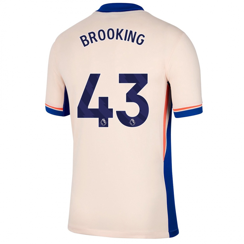 Gyermek Josh Brooking #43 Világos Bézs Idegenbeli Jersey 2024/25 Mez Póló Ing