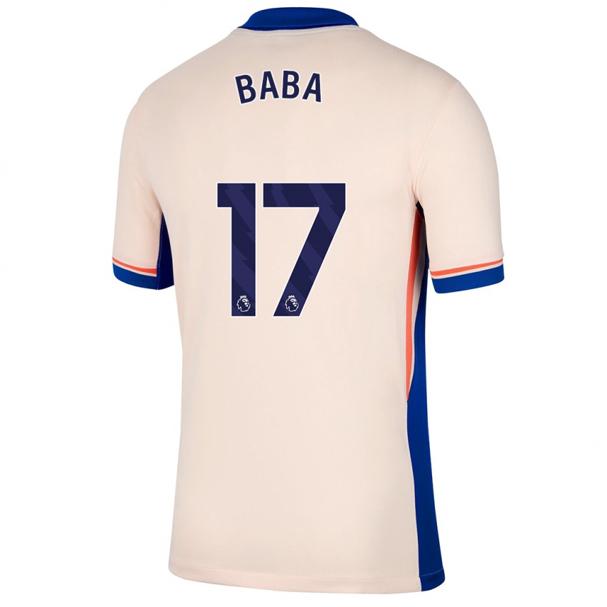 Gyermek Abdul-Rahman Baba #17 Világos Bézs Idegenbeli Jersey 2024/25 Mez Póló Ing