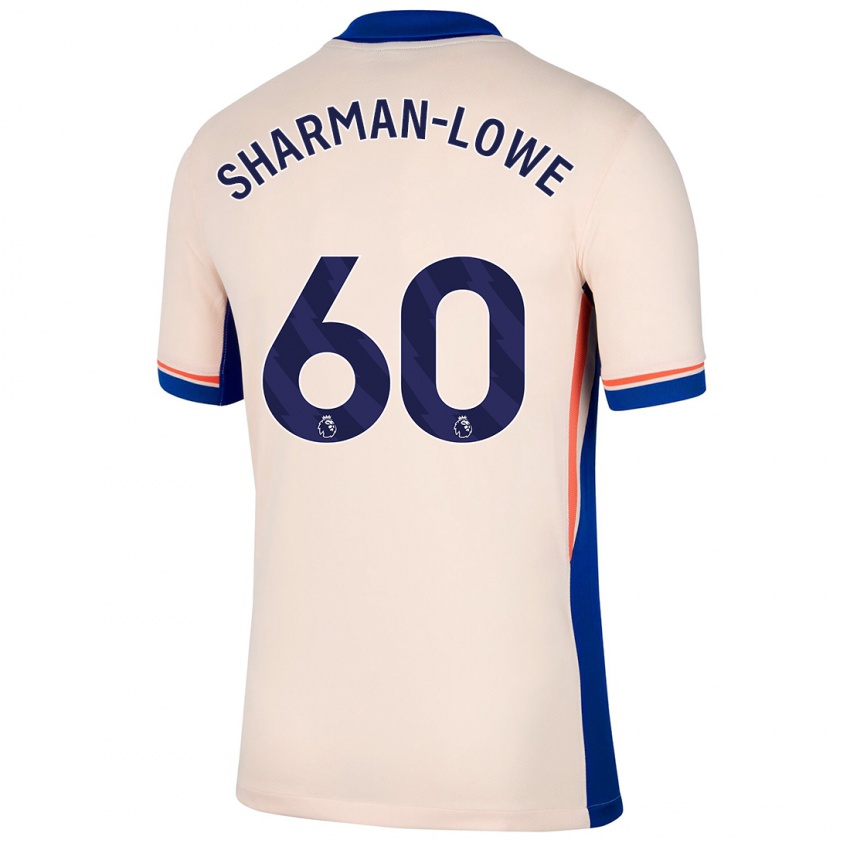 Gyermek Teddy Sharman-Lowe #60 Világos Bézs Idegenbeli Jersey 2024/25 Mez Póló Ing