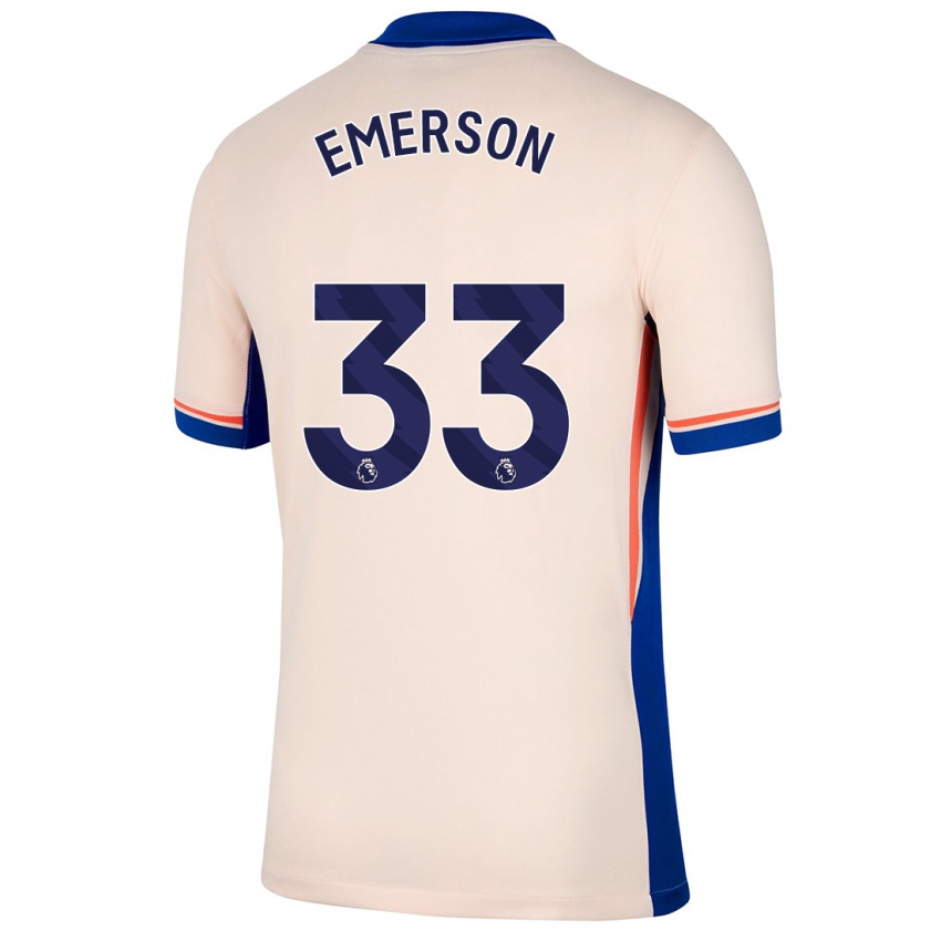 Gyermek Emerson #33 Világos Bézs Idegenbeli Jersey 2024/25 Mez Póló Ing