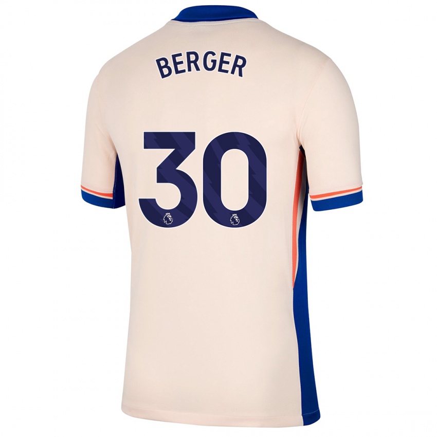 Gyermek Ann-Katrin Berger #30 Világos Bézs Idegenbeli Jersey 2024/25 Mez Póló Ing