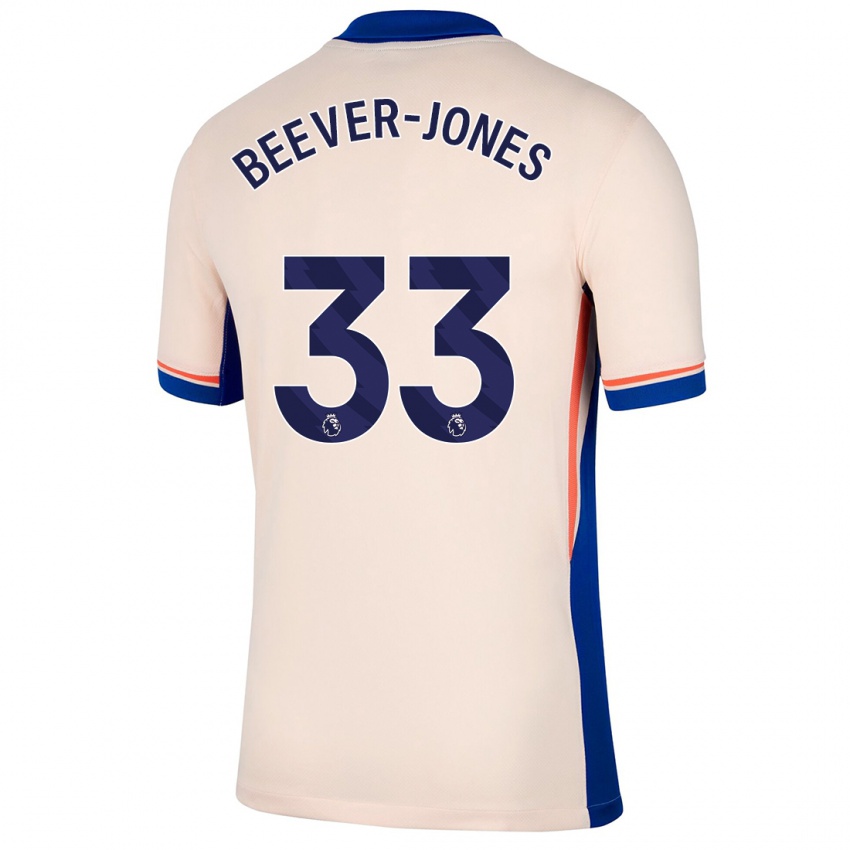 Gyermek Aggie Beever-Jones #33 Világos Bézs Idegenbeli Jersey 2024/25 Mez Póló Ing