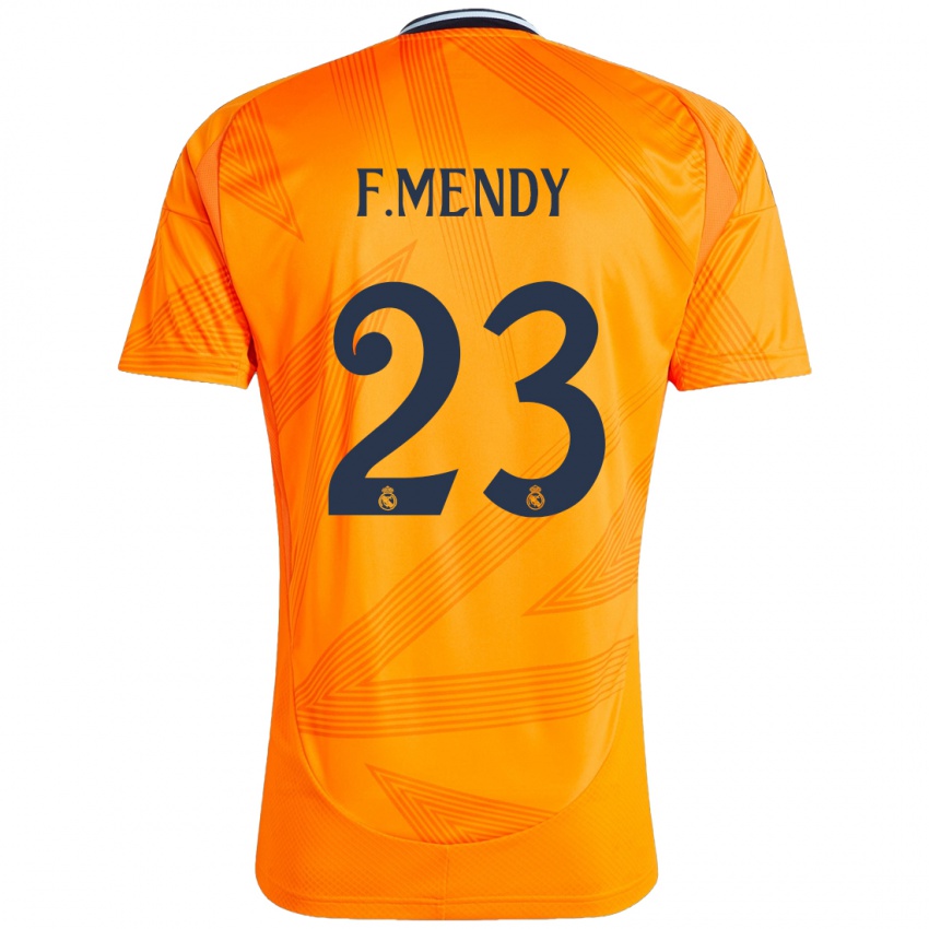 Gyermek Ferland Mendy #23 Narancs Idegenbeli Jersey 2024/25 Mez Póló Ing