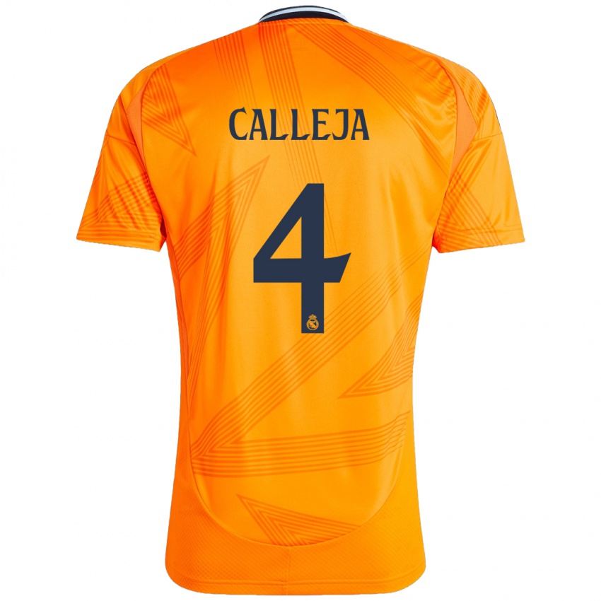 Gyermek Jaime Calleja #4 Narancs Idegenbeli Jersey 2024/25 Mez Póló Ing