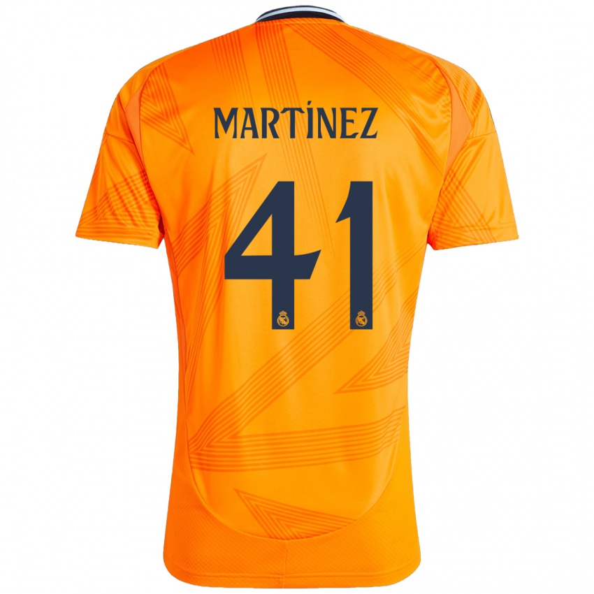 Gyermek Joan Martínez #41 Narancs Idegenbeli Jersey 2024/25 Mez Póló Ing