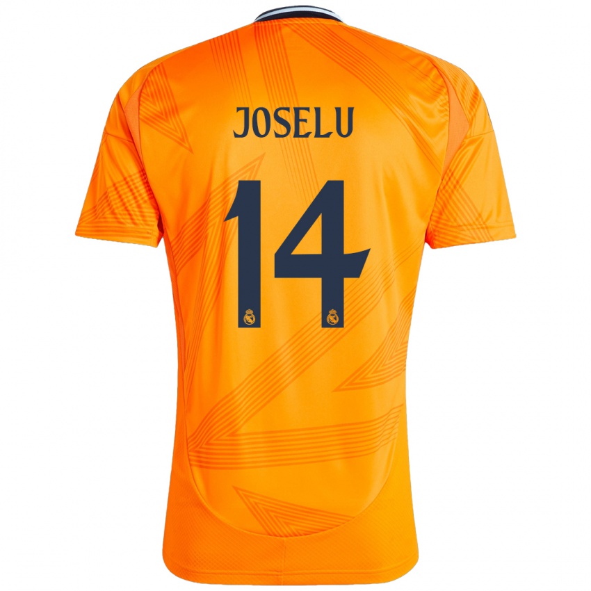 Gyermek Joselu #14 Narancs Idegenbeli Jersey 2024/25 Mez Póló Ing