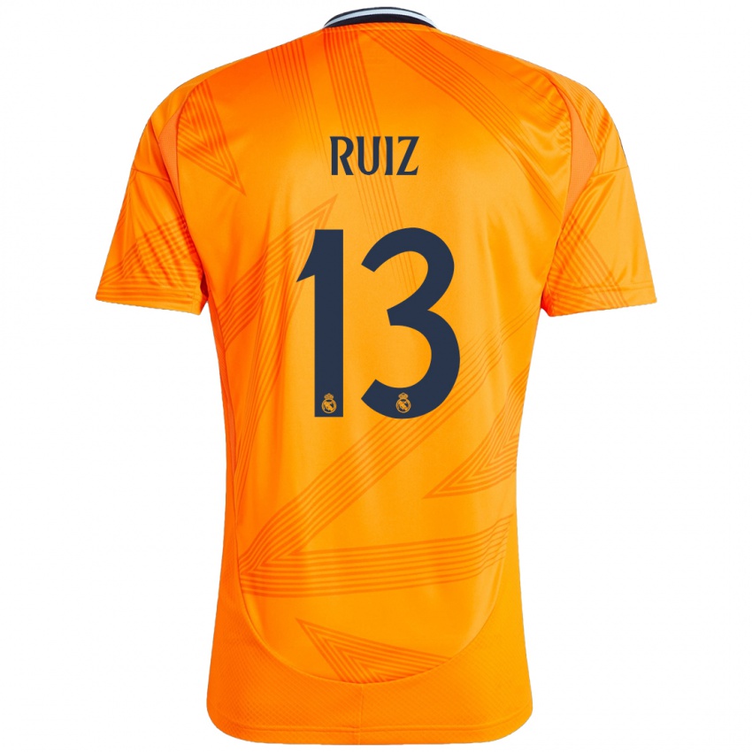 Gyermek Guillermo Ruiz #13 Narancs Idegenbeli Jersey 2024/25 Mez Póló Ing