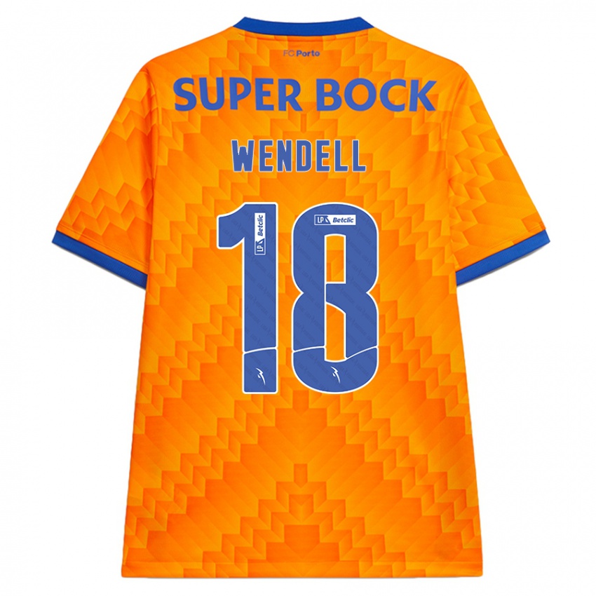 Gyermek Wendell #18 Narancs Idegenbeli Jersey 2024/25 Mez Póló Ing