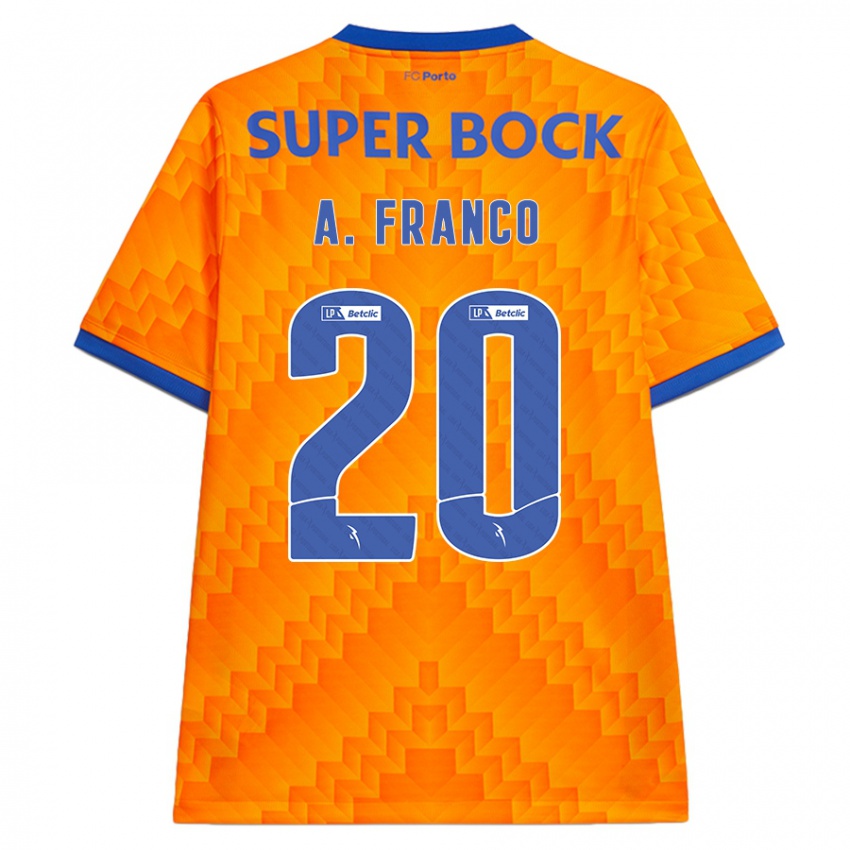 Gyermek André Franco #20 Narancs Idegenbeli Jersey 2024/25 Mez Póló Ing