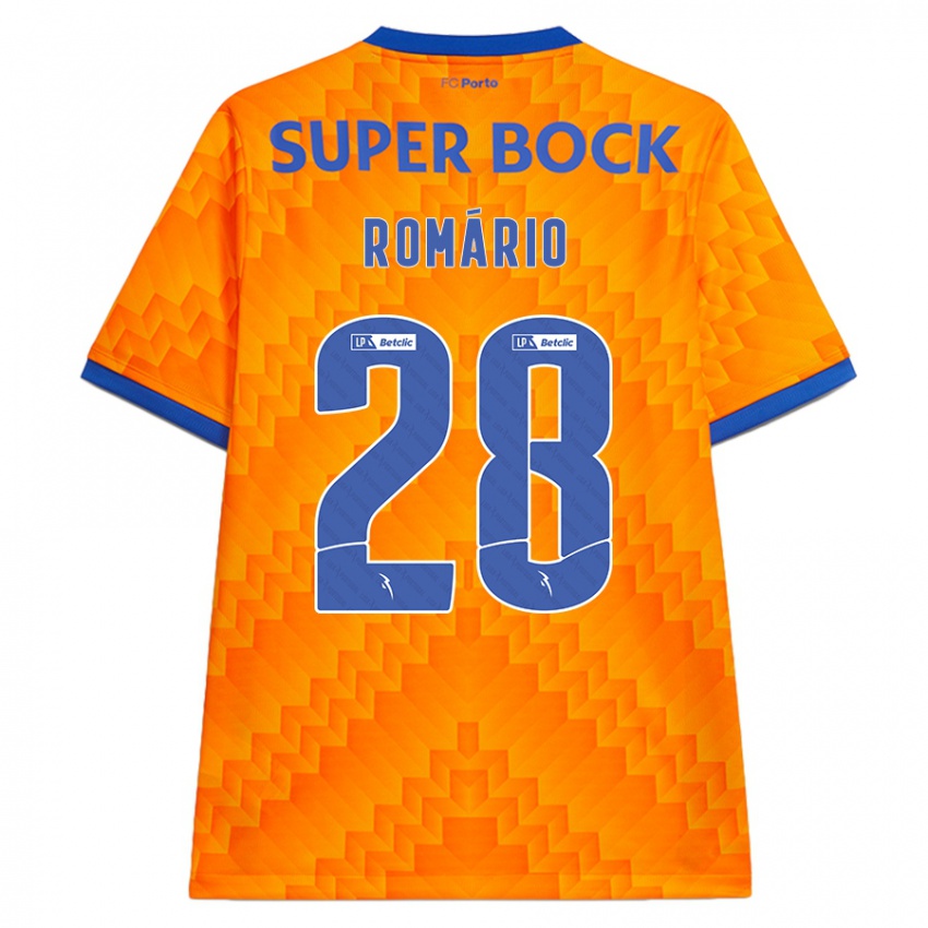 Gyermek Romario Baro #28 Narancs Idegenbeli Jersey 2024/25 Mez Póló Ing