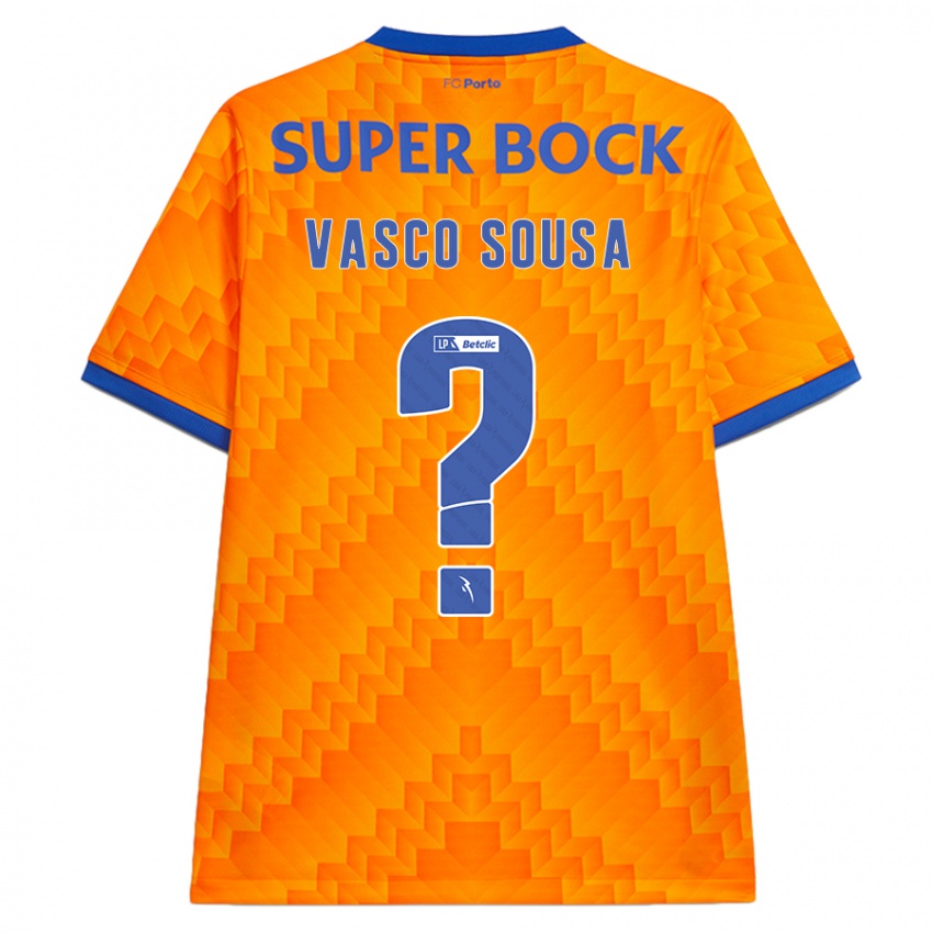 Gyermek Vasco Sousa #0 Narancs Idegenbeli Jersey 2024/25 Mez Póló Ing