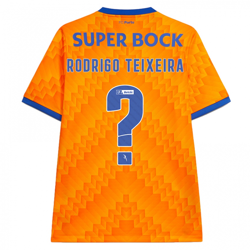 Gyermek Rodrigo Teixeira #0 Narancs Idegenbeli Jersey 2024/25 Mez Póló Ing