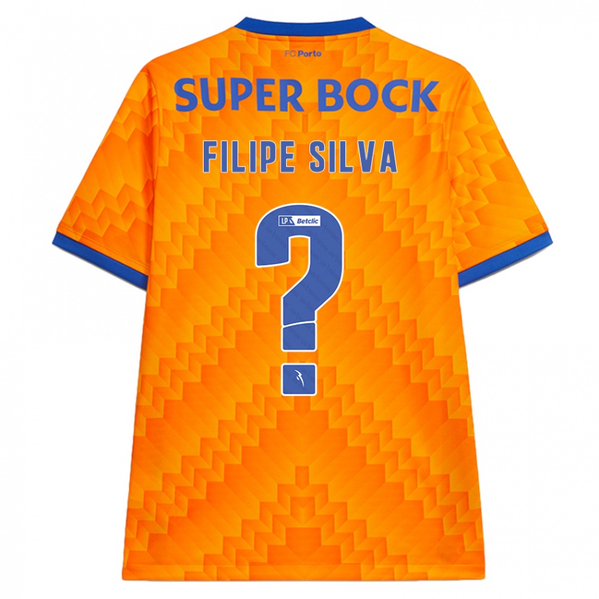 Gyermek Filipe Silva #0 Narancs Idegenbeli Jersey 2024/25 Mez Póló Ing