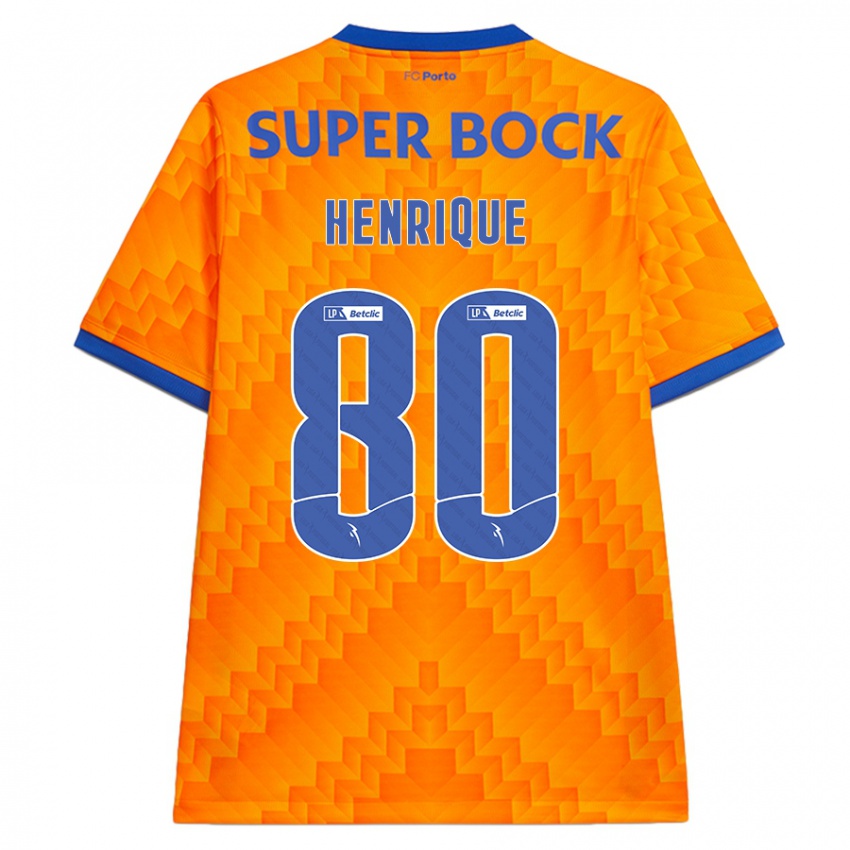 Gyermek Kaio Henrique #80 Narancs Idegenbeli Jersey 2024/25 Mez Póló Ing