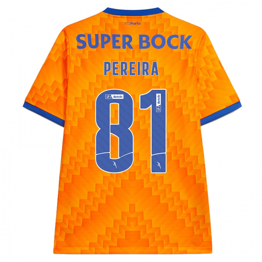 Gyermek Martim Pereira #81 Narancs Idegenbeli Jersey 2024/25 Mez Póló Ing