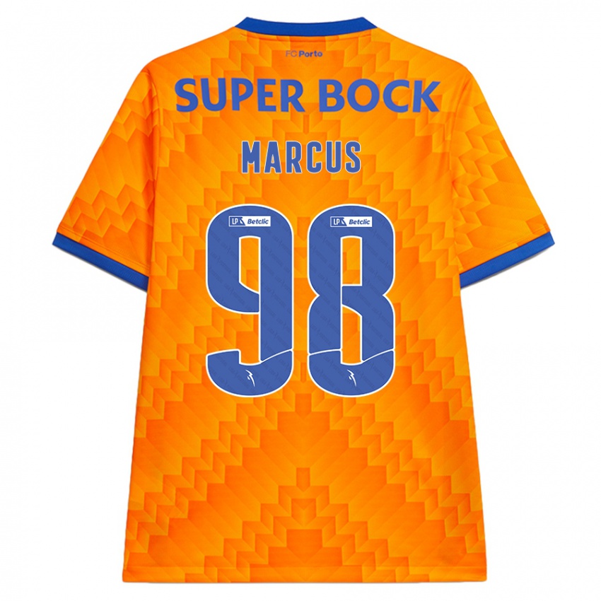 Gyermek Abraham Marcus #98 Narancs Idegenbeli Jersey 2024/25 Mez Póló Ing