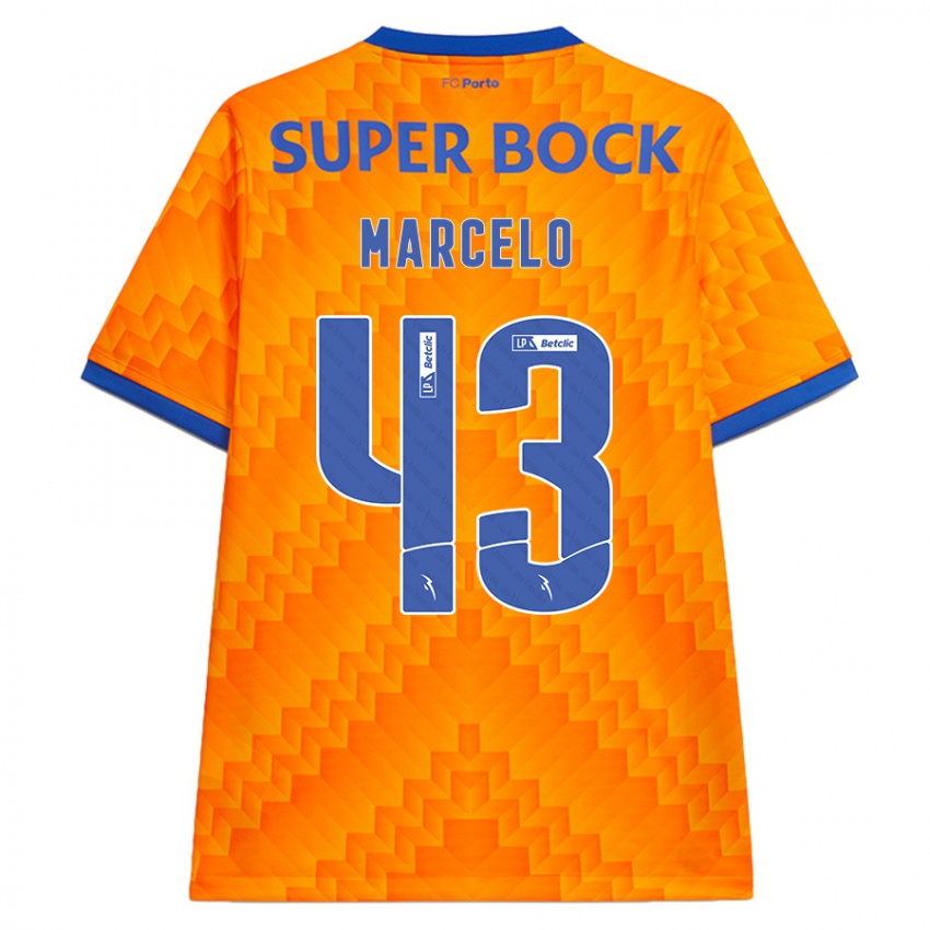 Gyermek Joao Marcelo #43 Narancs Idegenbeli Jersey 2024/25 Mez Póló Ing