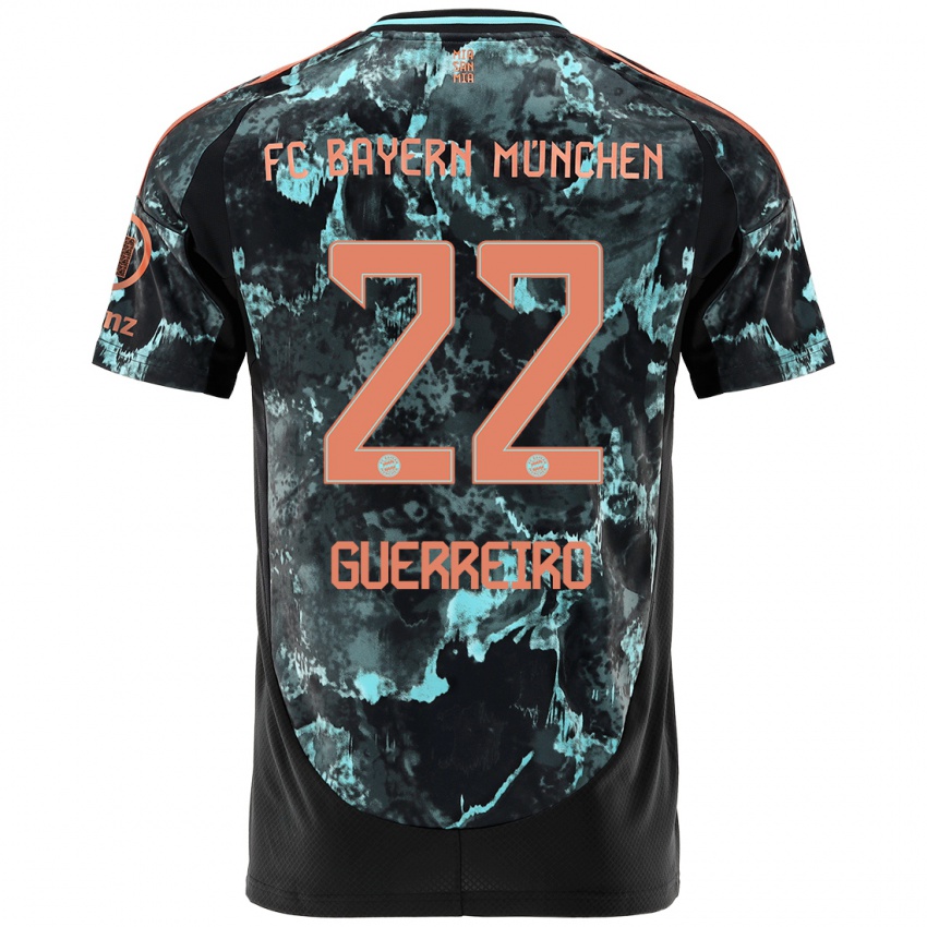 Gyermek Raphael Guerreiro #22 Fekete Idegenbeli Jersey 2024/25 Mez Póló Ing