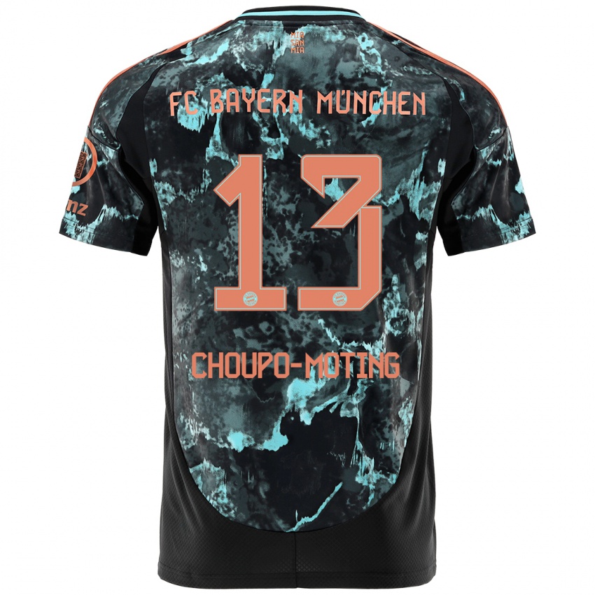 Gyermek Eric Maxim Choupo-Moting #13 Fekete Idegenbeli Jersey 2024/25 Mez Póló Ing