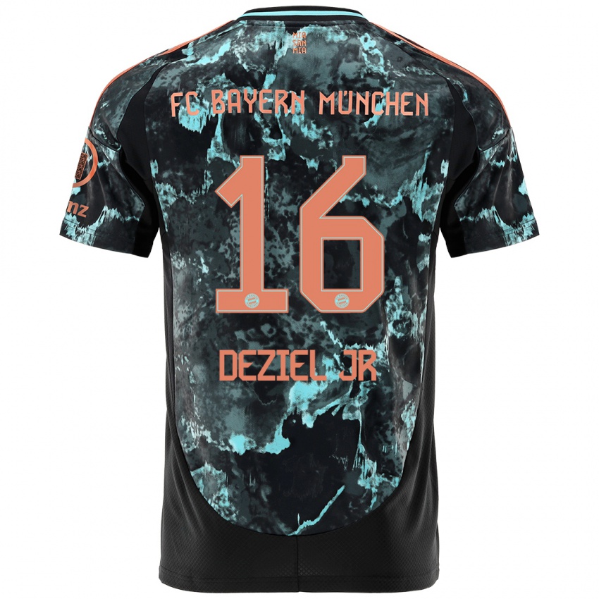 Gyermek Robert Deziel Jr #16 Fekete Idegenbeli Jersey 2024/25 Mez Póló Ing