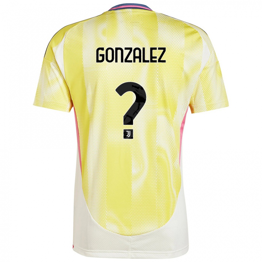 Gyermek Facundo González #0 Napsárga Idegenbeli Jersey 2024/25 Mez Póló Ing